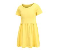 Girls Dress Plain Short Sleeve Casual Dresses Kids Cotton A-line Skater Dresses for Girls Age 13-14 Years