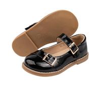 Girl's Dress Shoes Glitter ary Jane Flat for Flower Girl a y School Wedding Kids Girls Gracy Ballet Princess Shoes for Birthday a y (Black, 13.5 Big Kids)