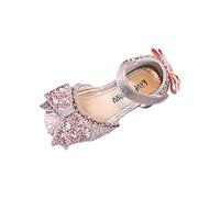 Girls Dress Up Shoes Athletic Summer Shoes Toddler To Big Kids Sandals For Little Indoor Slippers Black Slip On Bowknot Upper Rubber Sole White Pink Size Summer Autumn (Red,6.5)