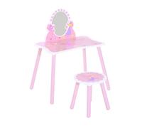 Girls Dressing Table Vanity Make Up Play Set Desk Chair Mirror Pink