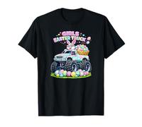 Girls Easter Bunny Monster Truck Egg Hunt Kids Design T-Shirt