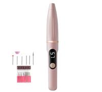 Girls Electric Nail File - Manicure and Pedicure Set Electric Nail Drill | 300 mAh Electric Nail Polisher, Portable Rechargeable Tool with Digital Display for Pedicure Salt
