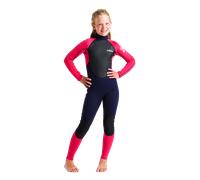 Girls Element 3/2mm Back Zip Wetsuit in Slate, Coral & Multi