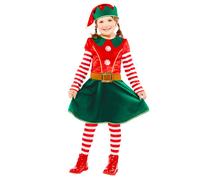 amscan 9912315 Childs Christmas Elf Girl Fancy Dress Costume (8-10 years)