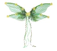 Girls Fairy Wings 3D Butterfly Wings Costume Leaf Flower Fancy Dress Accessory | Fantastic Cosplay Accessory for Women for Magic Festival Outfit for Party, Green, Se référer au descriptif