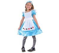 Girls Alice Wonderland Costume Girls Fairytale Book Week Day Fancy Dress Outfit