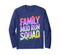 Girls Family MUD Run Squad Mudded Sisters Mudding Obstacle Long Sleeve T-Shirt