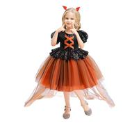 Girls Fancy Dress Costume Pirate Kids Halloween Costumes for Theme Little Devil Colorful Rainbow 3-8 Y