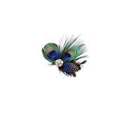 Girls Fashion Peacock Feather Hair Clip Feather Hair Pins Wedding Feather Fascinator Costume Hair Pins Wedding Feather Fascinator Accessories Wedding Feather Fascinator for Women & Girls