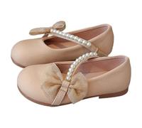 Girls Fashion Pearl Bow Sandals Soft Sole Mary Jane Shoes Toddler Comfortable Casual Everyday Perfect for Girls 2-10 Years, pink, 7 UK Child