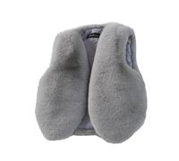 Girls Faux Fur Vest Coat Sleeveless Open Front Gilet Winter Warm Waistcoat Fuzzy Fleece Jacket Toddler Outerwear School Holiday Cold Weather Gray 2 Years