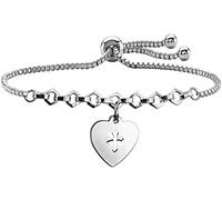 Girls First Communion Bracelet Cross Charm Pendant Bracelet Love Knot Bangle Cuff Religious Jewelry Christian Bracelet Christening Gift (Cross Charm Slider Bracelet)