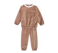 Girls Flannel Outfit Set Winter Warm Fleece Sweatshirt Top and Soft Fuzzy Pants Cozy Homewear for Toddlers and Kids (Khaki #2, 5-6 Years)