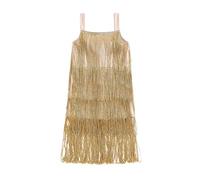 Girls Flapper Dress Sequins Fringe Latin Dance Dress Tassel Tango Dress Party Games Family Girl in Dress
