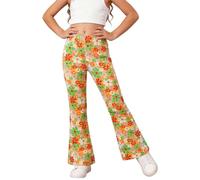 Girl's Flare Leggings High Waisted Bootcut Yoga Pants for Kids Stretchy School Uniform Pants Bell Bottom for Girls 1-14 Years