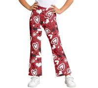 Girl's Flare Leggings High Waisted Bootcut Yoga Pants for Kids Stretchy School Uniform Pants Bell Bottom for Girls 1-14 Years