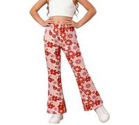 Girl's Flare Leggings High Waisted Bootcut Yoga Pants for Kids Stretchy School Uniform Pants Bell Bottom for Girls 1-14 Years