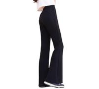 Girls Flare Leggings High Waisted Casual Bell Bottoms Stretchy Soft Yoga Pants Basic Black Bootcut Trousers Teen Kids Dance Sports School Legging Solid Activewear Athletic (Black, 13-14 Years)
