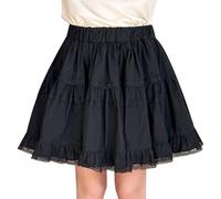 Girls Flared Skirt with Lace Trim Casual Outfit for Toddler to Teen Summer Spring Fall Season Clothes 8-9 Years Baby Girl Birthday Dress Ballet Princess Costume