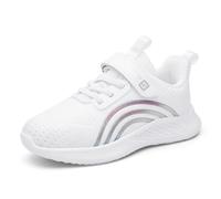 Girls Flat Sandals Flats Mary Jane Dance Party Cosplay Shoes Queen Princess Birthday For Little Slipper School Slip And Slide Water Kids Bowknot Upper Rubber Sole White Pink Size (White,1)
