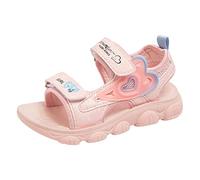 Girls Flat Sandals Kid Lightweight Water Shoes For Beach Swim Pink Daisy Print Sandal Shower Slippers Pool Toddler Wide Fit Wedge Sandals Summer Indoor Outdoor (Pink,12.5)