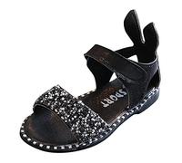 Girls Flat Sandals Size 10 Bright Diamond Sandals Crystal Sequin Walking Sandal Lightweight Leather Sandal Wide Fit Open Toe Shoes Cute Dressy Up Shoes Fashion School Shoe Outdoor Footwear