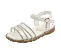 Girls Flat Sandals Size 10 Bright Diamond Strap Sandals Clear Strap Sandal Adjustable Ankle Strap Sandal Wide Fit Soft Sole Shoes Casual Walking Shoes Comfort Fit School Shoe Summer Footwear