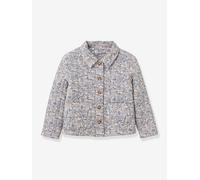 Girl's Flora print quilted jacket CYRILLUS printed beige