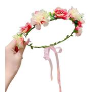 Girls Floral Hair Band Soft Fabric Flowers Headpiece Floral Hair Wreath For Kids Birthday Party Wedding Photo Props Flower Headbands For Little Girls
