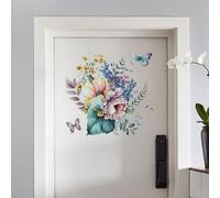 Girls Flower Wall Stickers for Bedrooms - Wall Stickers Flowers Wall Decals Floral Butterfly Wall Art Stickers 0814