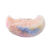Girl's Fluffy Tutu Mini Skirt Tulle Birthday Party Multi-Layer Tiered Princess Petticoat Skirt Pleated High Waist Skirt A Line Puffy Skirt Mesh Ballet Skirt for 3-7 Years Dance Costumes Orange