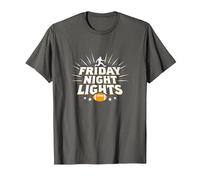 Girls Football Friday Night Lights Game Day Spirit T-Shirt, Men, Asphalt, S