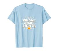 Girls Football Friday Night Lights Game Day Spirit T-Shirt, Men, Baby Blue, L