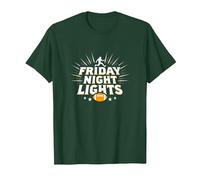 Girls Football Friday Night Lights Game Day Spirit T-Shirt, Men, Forest Green, S