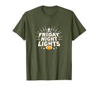 Girls Football Friday Night Lights Game Day Spirit T-Shirt, Men, Olive, S