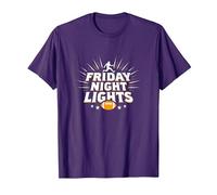 Girls Football Friday Night Lights Game Day Spirit T-Shirt, Men, Purple, S