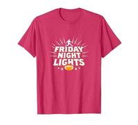 Girls Football Friday Night Lights Game Day Spirit T-Shirt, Men, Red Heather, S