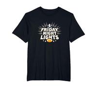 Girls Football Friday Night Lights Game Day Spirit T-Shirt, Men's Big and Tall, Black, 2X Tall