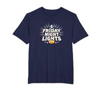 Girls Football Friday Night Lights Game Day Spirit T-Shirt, Men's Big and Tall, Navy, 2X Tall
