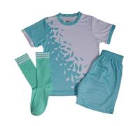 Girls Football Kit - Multi-coloured Kits for Future England Lionesses (Turquoise, 10-11)
