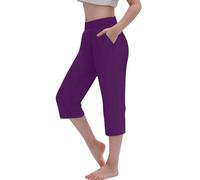 Girls Football Leggings 2-15Y High Waisted Playwear Jogging Bottoms Dance & Gymnastics Yoga Athletic Boy Trouser Kids Boho Capri Yoga Pants 3/4 Length Cotton Play Cropped Purple 8 Years