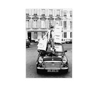 Girls from Classic Black And White Fashion Cars, Retro Wall Art, Feminist Posters, Minimalist Room Decorations Canvas Poster Bedroom Decor Sports Landscape Office Room Decor Gift Unframe-style 12x18in