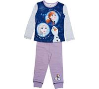 Girls Frozen 2 Elsa Anna Olaf Pjs Set, Officially Licensed Disney Character Long Sleeve Nightwear Pyjama Sets, Age 9-10 Years