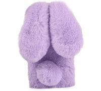 Girls Furry Case Cute Cover for Nokia c2 2nd Edition Bunny Ear Plush Protective Cover Decorative Washable Cover Case Fluffy Soft Rabbit Phone covers for Nokia c2 2nd Edition - purple