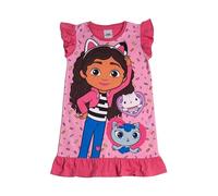 Girls Gabby’s Dollhouse Nightdress Frilly Pink Nightie Pyjamas PJs Nightwear 5-6 Years