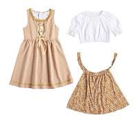 Girl'S German Dirndl Dress Oktoberfest, Victorian Poor Girl Costume Adults Classic Vampiress Fancy Dress Costume Oktoberfest Maid Outfit Child Up Costumes Princess Girl