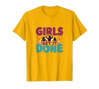 Girls Get It Done: Empowering Female Achievers T-Shirt, Men, Golden Yellow, Small