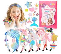 Girls Gifts for 5-8 Year Old - Arts and Crafts Hair Accessories Gift Set - Stocking Fillers Kids Toys Age 3-8 Craft Sets Mermaid
