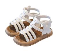 Girls Gladiator Sandals Kids Summer Cute Bunny Non-Slip Open Toe Shoes Trendy Lightweight Beach Water Slides School Breathable Casual Slippers Comfort Outdoor Hiking (White, 11.5 Little Child)