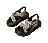 Girls Gladiator Sandals Kids Summer Non-Slip Open Toe Water Shoes Trendy Lightweight Breathable Beach Slides School Casual Soft Comfort Slippers Outdoor Hiking Sandal (Beige, 13.5 Little Child)